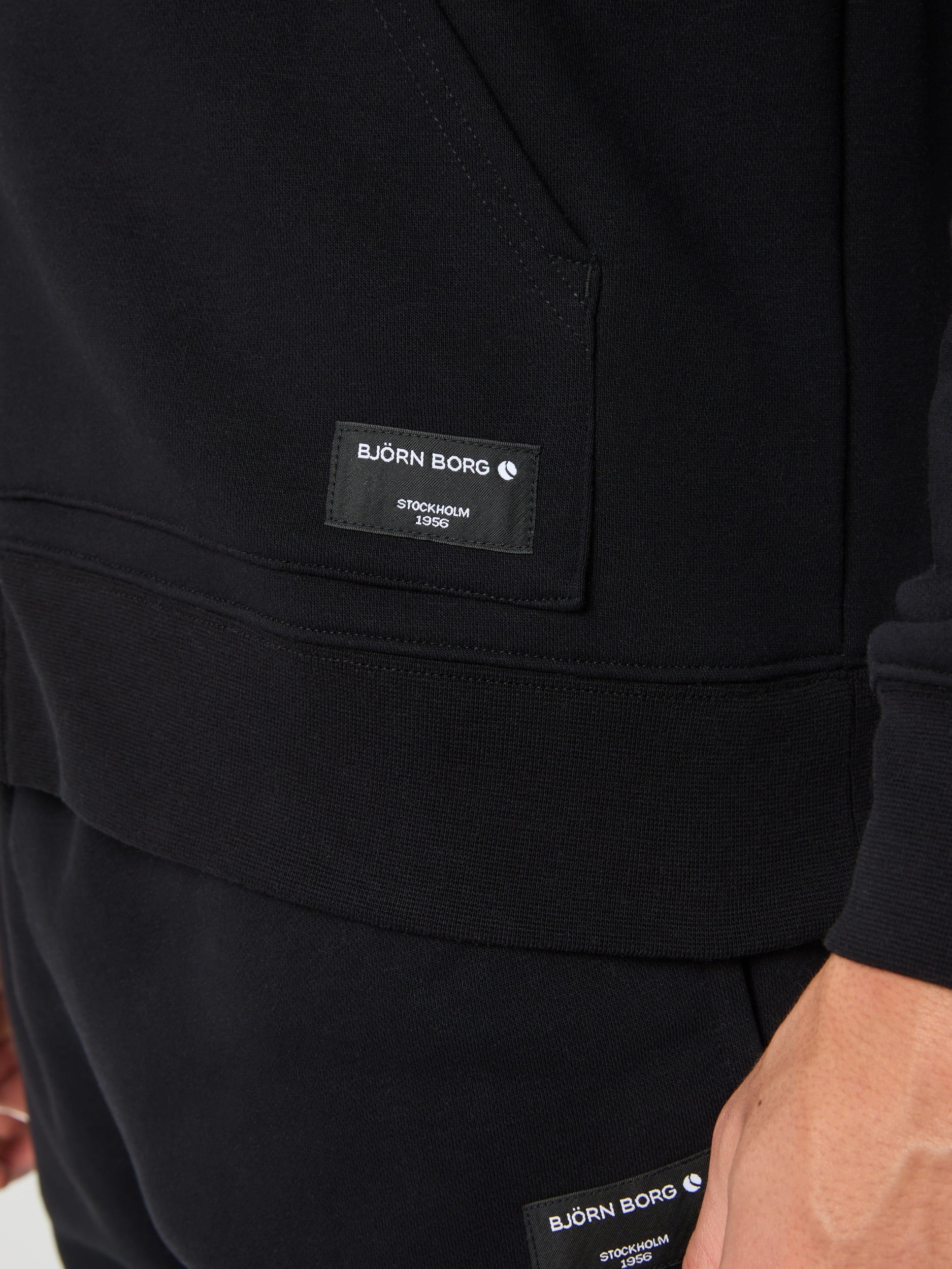 Bjorn Borg Ανδρική Ζακέτα Με Κουκούλα - Centre Zip Hoodie - 10003915-BK001 - Black Beauty - Image 4