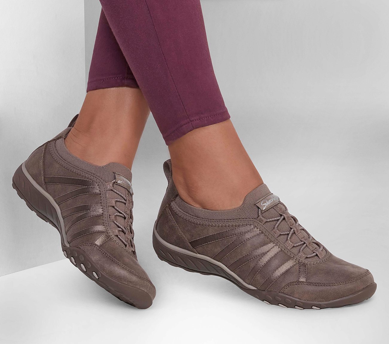 Skechers Παπούτσι Γυναικείο - Relaxed Fit: Breathe-Easy - Remember Me -100371-DKTP - Dark Brown - Image 3