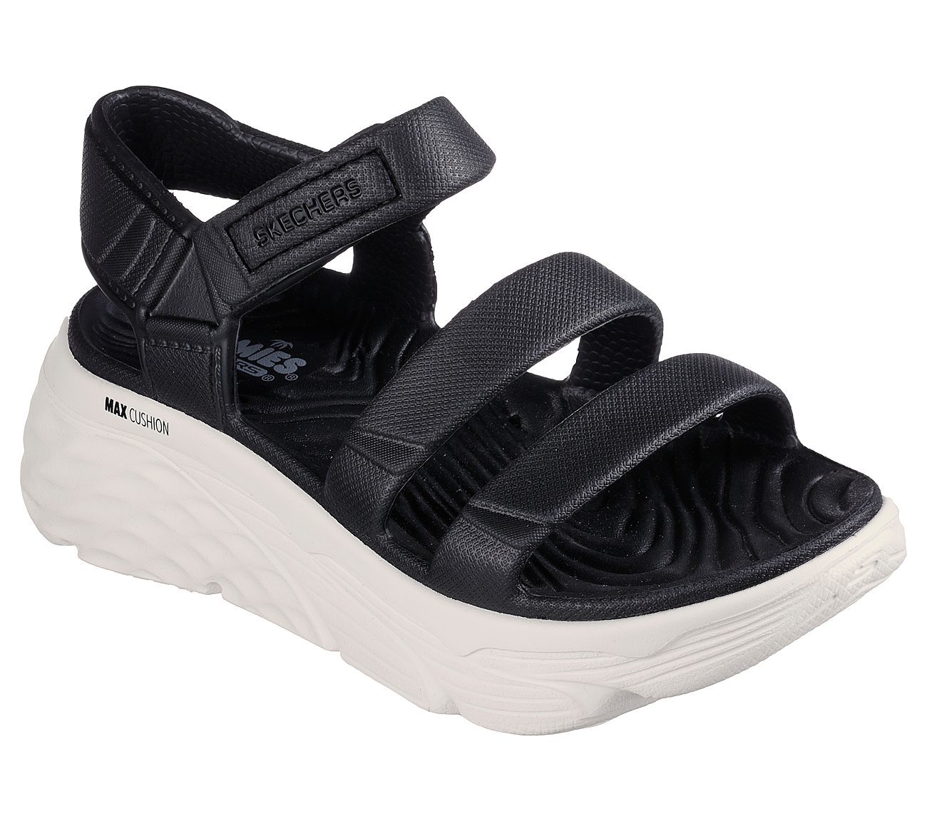 Skechers Σανδάλια Πέδιλα Γυναικεία - Foamies: Max Cushioning - Aura 111126-BKW Black