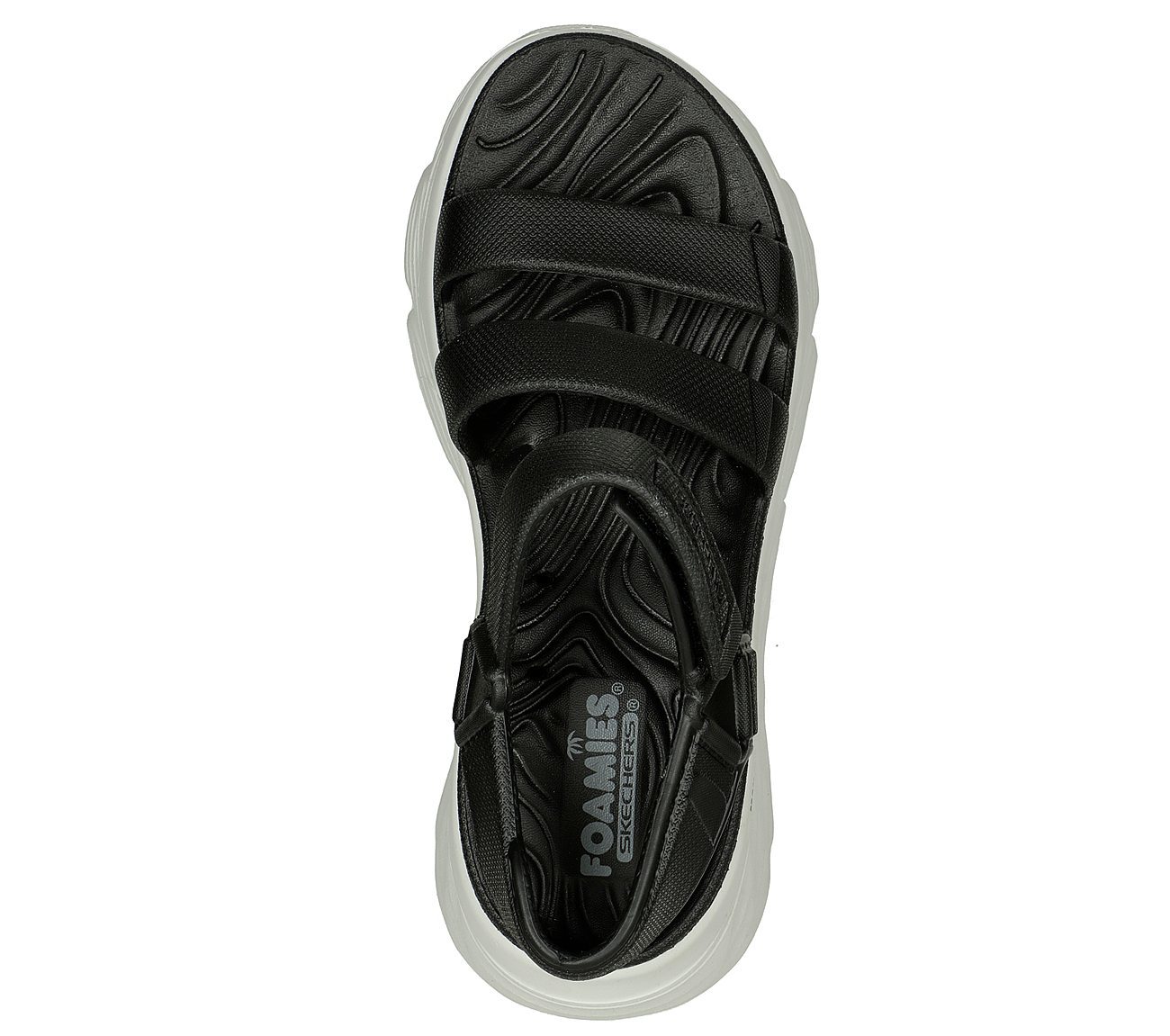 Skechers Σανδάλια Πέδιλα Γυναικεία - Foamies: Max Cushioning - Aura 111126-BKW Black - Image 4