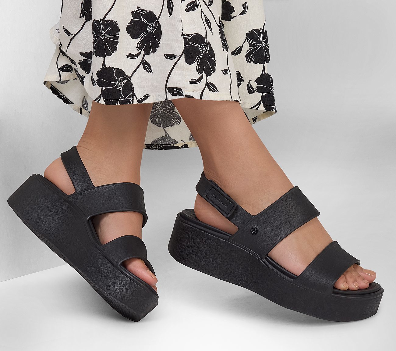 Skechers Γυναικείο Πέδιλο - Foamies Arch Fit Upbeat - Sunrise - 111257-BBK - Black - Image 5