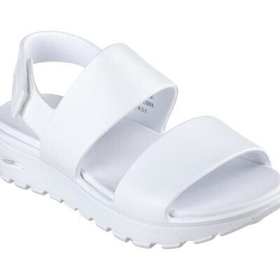 Skechers Γυναικείο Πέδιλο - Foamies: Arch Fit Footsteps - Day Dream - 111380-WHT White