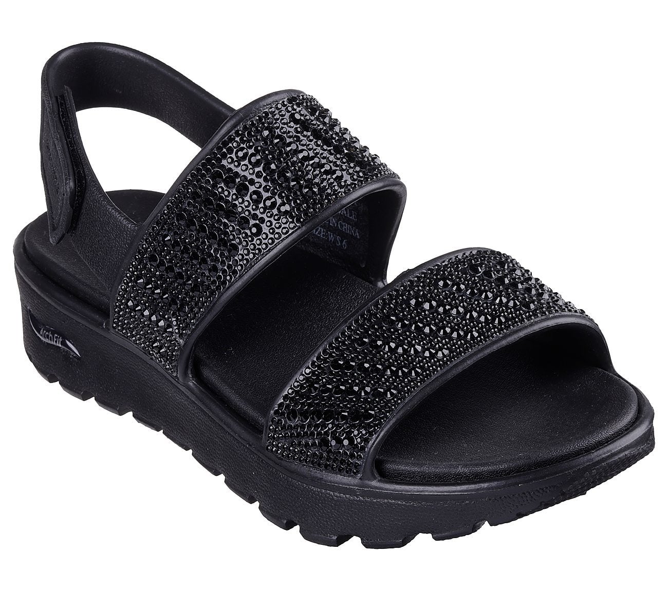 Skechers Γυναικείο Πέδιλο - Foamies: Arch Fit Footsteps - Enchant - 111531-BBK - Black