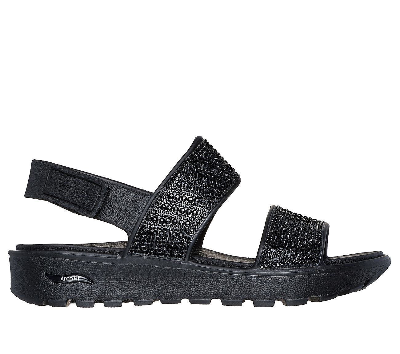 Skechers Γυναικείο Πέδιλο - Foamies: Arch Fit Footsteps - Enchant - 111531-BBK - Black - Image 4