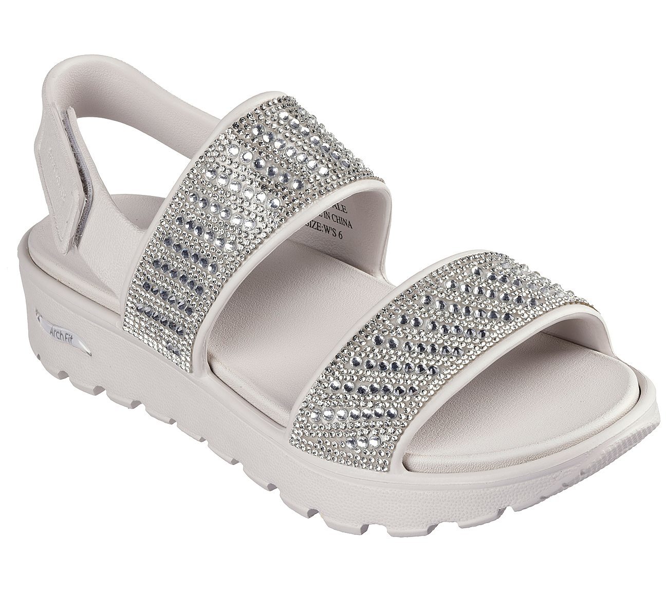 Skechers Γυναικείο Πέδιλο - Foamies: Arch Fit Footsteps - Enchant - 111531-NAT NATURAL