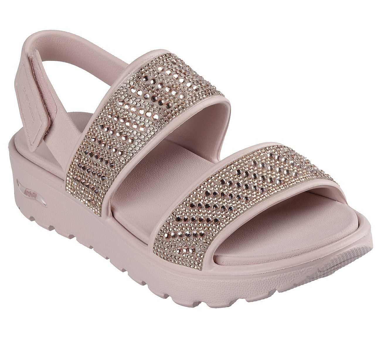 Skechers Γυναικείο Πέδιλο - Foamies: Arch Fit Footsteps - Enchant - 111531-ROS PINK