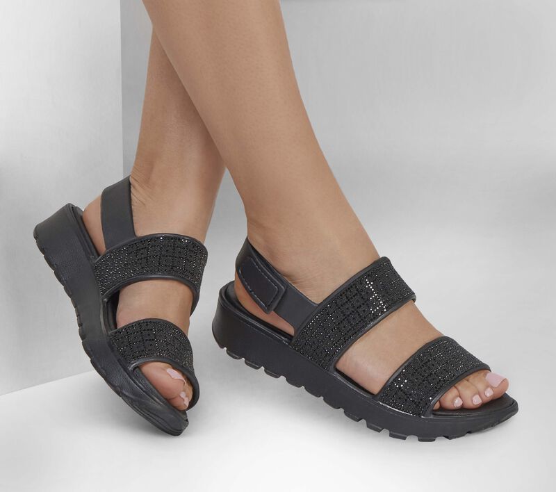 Skechers Γυναικείο Πέδιλο-Σανδάλι - FOOTSTEPS - 111572-BBK - Black - Image 2
