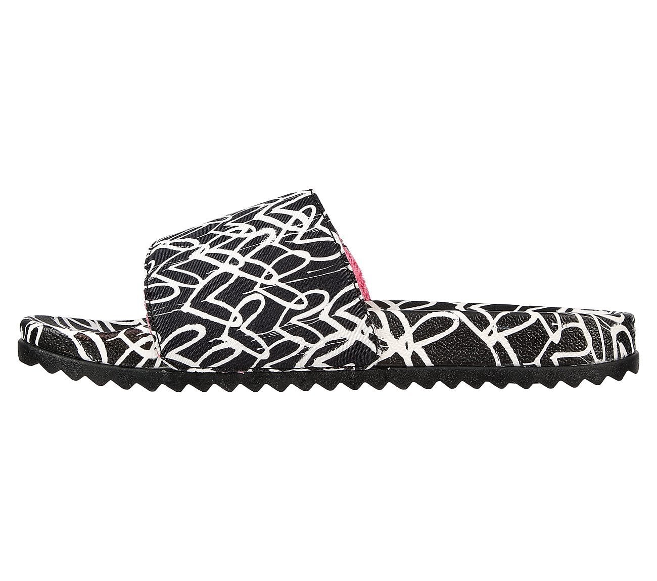 Skechers Γυναικεία Σαγιονάρα - JGoldcrown: Bobs Pop Ups 2-Love & Summer - 113613-BKW - Black-White - Image 5