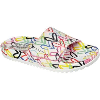 Skechers Σαγιονάρα Γυναικεία - x JGoldcrown: Bobs Pop Ups 2 - Love & Summer 113613-WMLT White