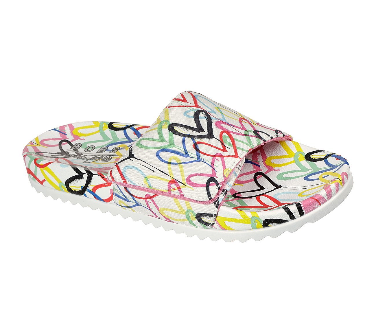 Skechers Σαγιονάρα Γυναικεία - x JGoldcrown: Bobs Pop Ups 2 - Love & Summer 113613-WMLT White
