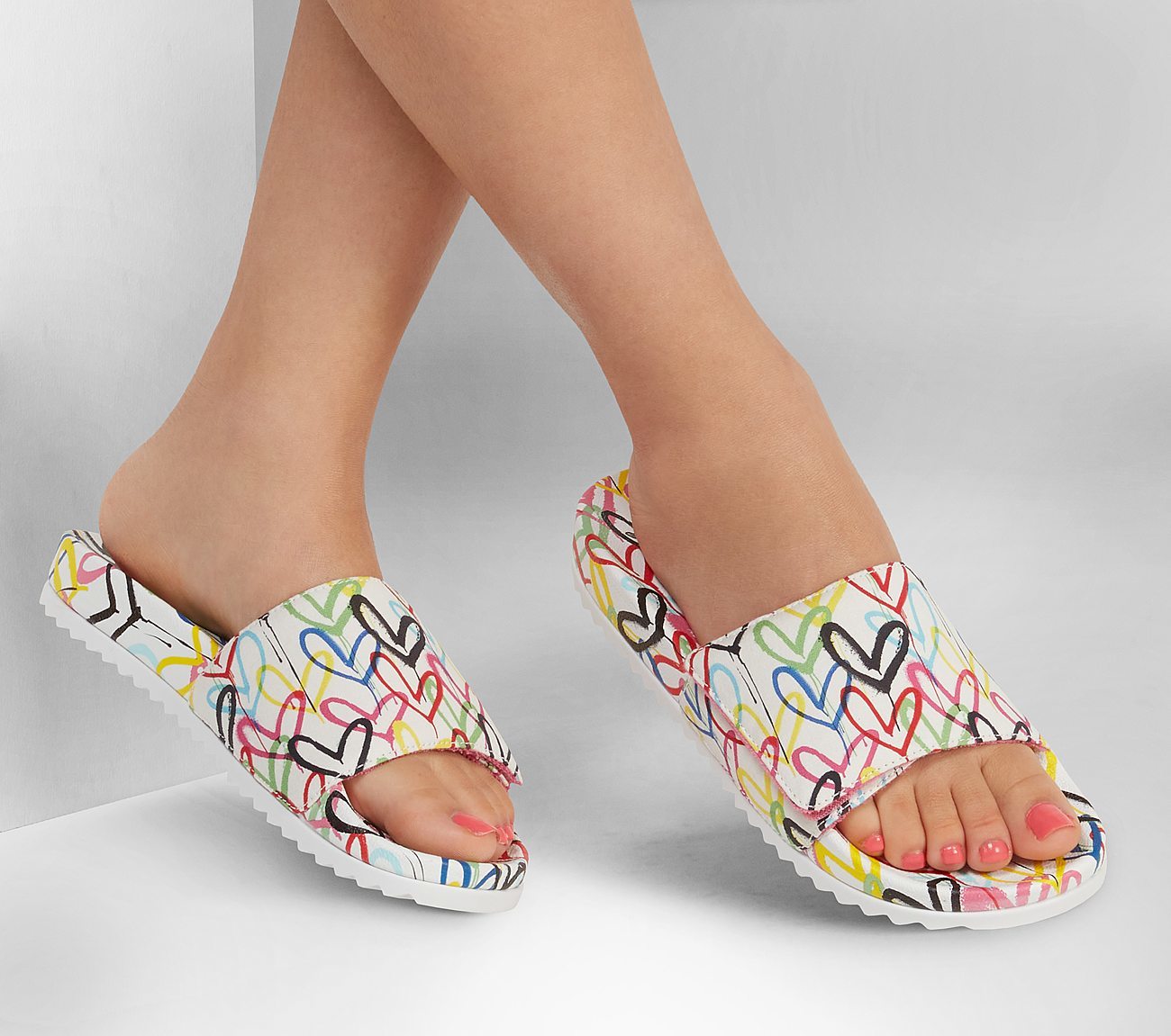 Skechers Σαγιονάρα Γυναικεία - x JGoldcrown: Bobs Pop Ups 2 - Love & Summer 113613-WMLT White - Image 3