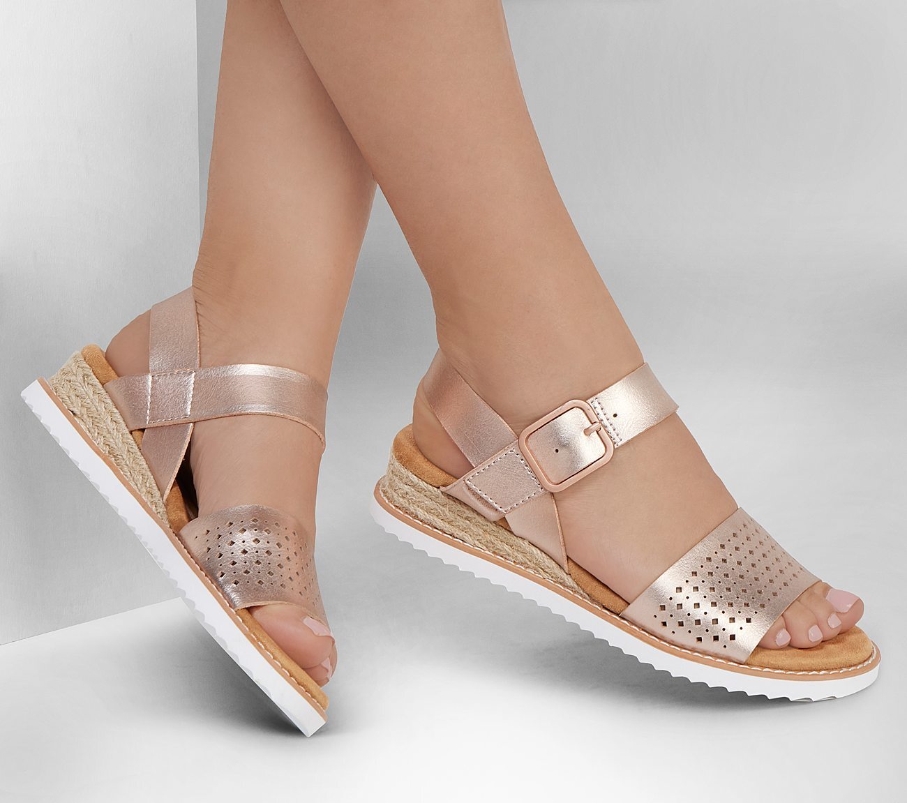 Skechers Παπούτσι Γυναικείο - Bobs Desert Kiss-Goldie Glam - 114144-RSGD - Rose Gold - Image 3