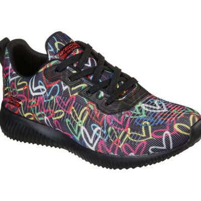 Skechers Παπούτσι Γυναικείο x JGoldcrown: Bobs Sport Squad - 117092-BKMT Black/Multi