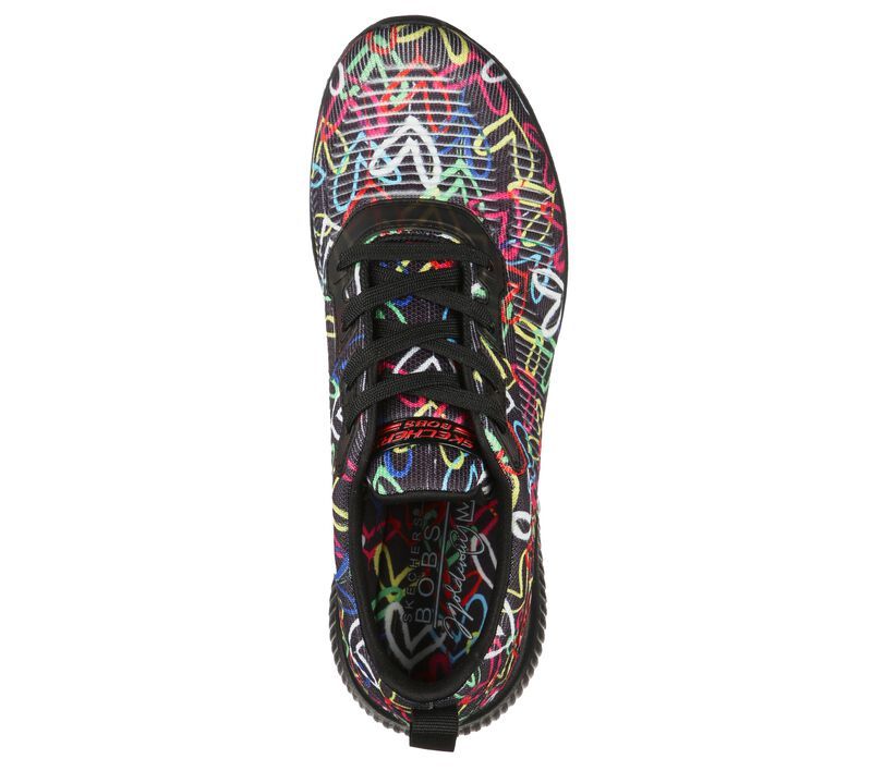 Skechers Παπούτσι Γυναικείο x JGoldcrown: Bobs Sport Squad - 117092-BKMT Black/Multi - Image 3