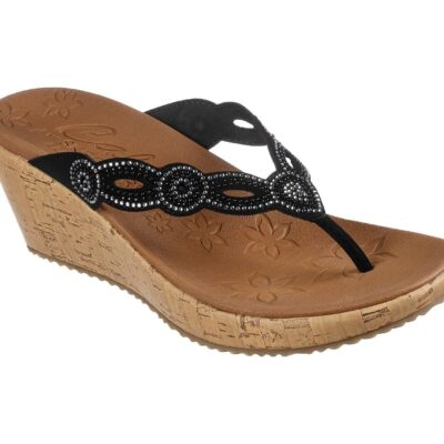 Skechers Γυναικείο Πέδιλο - Beverlee-Happy Charmer - 119257-BLK - Black