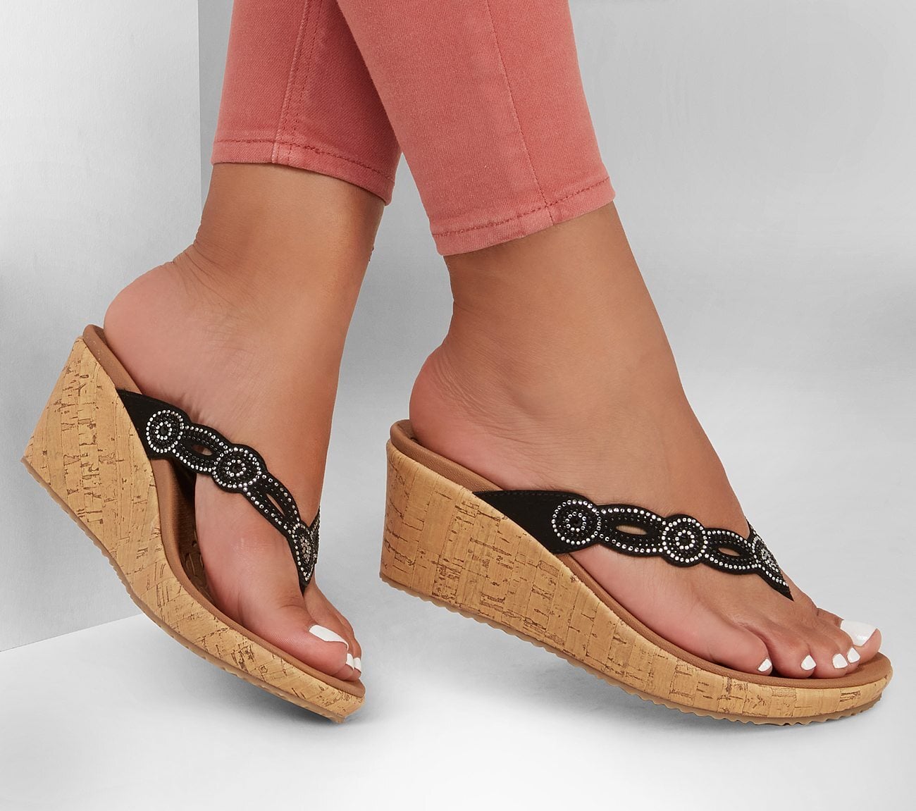 Skechers Γυναικείο Πέδιλο - Beverlee-Happy Charmer - 119257-BLK - Black - Image 2