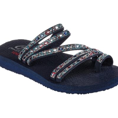 Skechers Γυναικείο Πέδιλο - Meditation - Greece Vibes - 119287-NVMT  NAVY