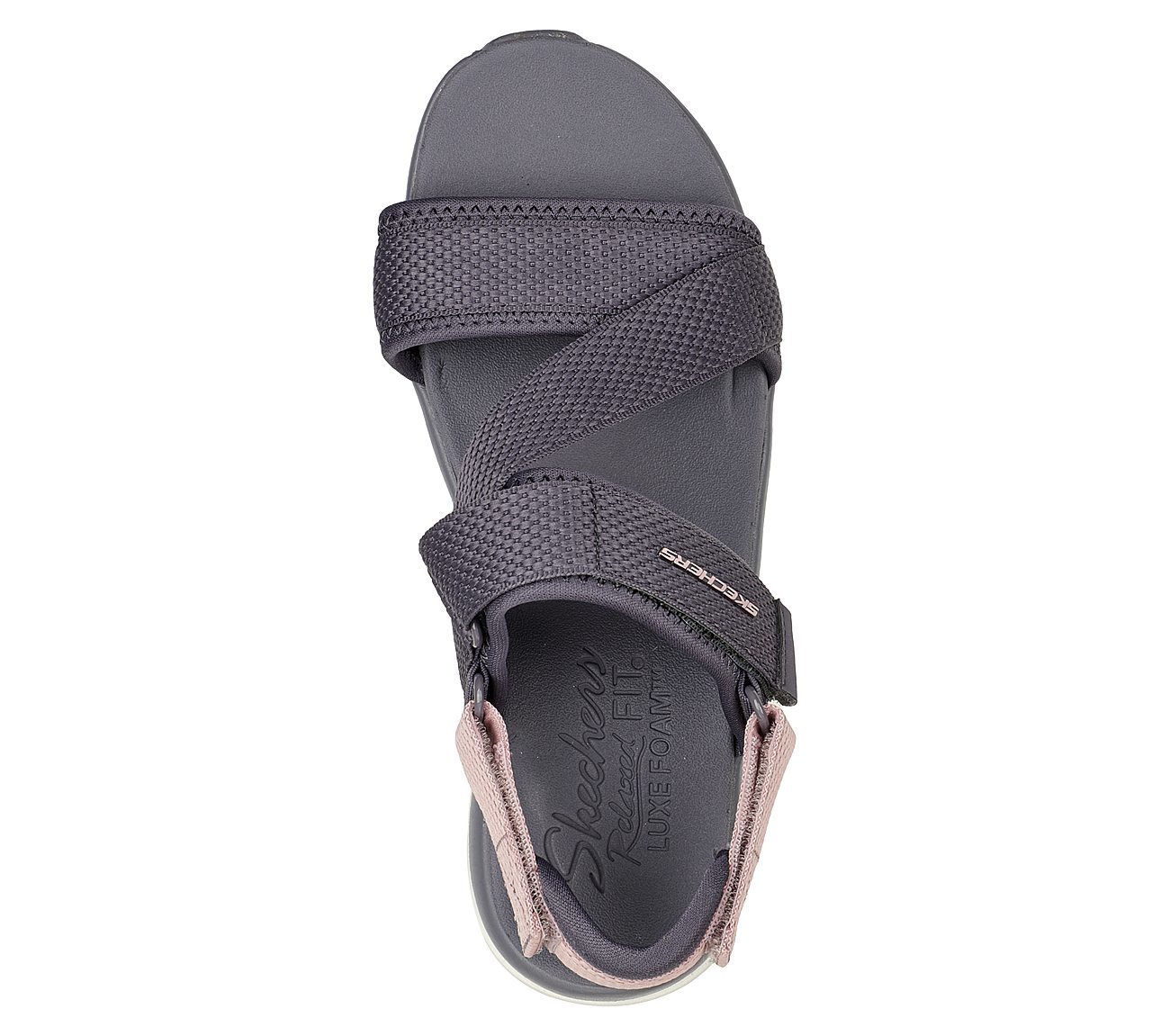 Skechers Γυναικείο Πέδιλο-Σανδάλι - DLUX WALKER (119302-GYPR) Grey - Image 3