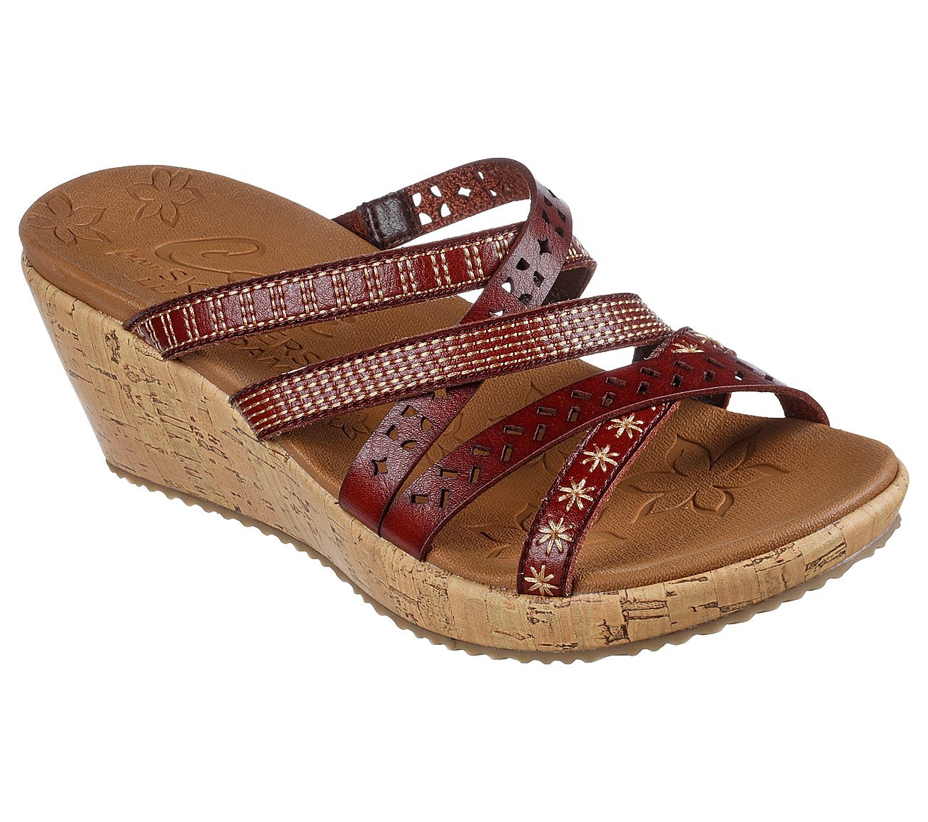 Skechers Γυναικείο Πέδιλο - Beverlee - 119353-CHOC - Chocolate Brown
