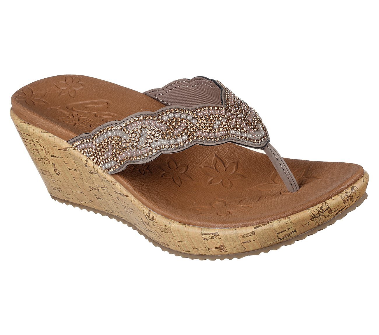 Skechers Γυναικείο Πέδιλο - Beverlee-Charming Pearl - 119579-TPE - Beige
