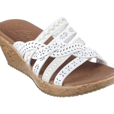 Skechers Γυναικείο Πέδιλο - Beverlee-New Resort - 119580-WHT- White