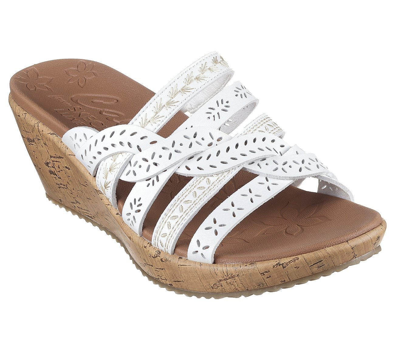 Skechers Γυναικείο Πέδιλο - Beverlee-New Resort - 119580-WHT- White