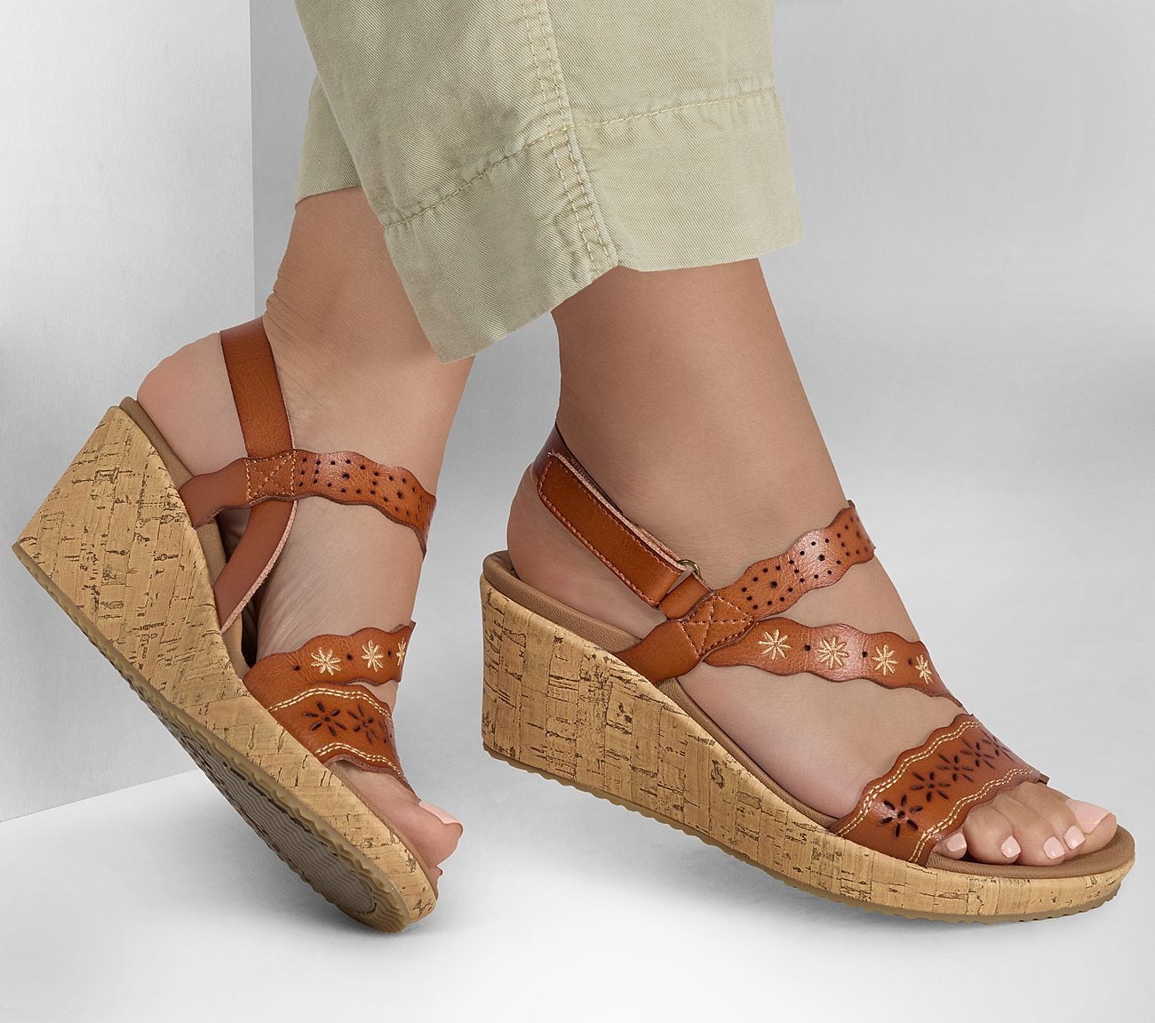 Skechers Γυναικείο Πέδιλο - Beverlee-Cherished Aura - 119596-LUG - Brown - Image 3