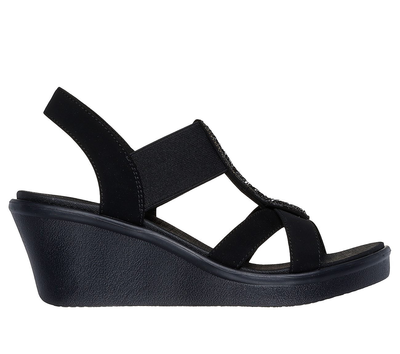 Skechers Γυναικείο Πέδιλο - Rumble On-Glammed Up - 119608-BBK - Black