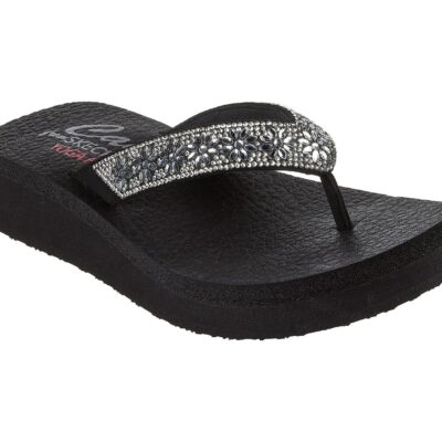 Skechers Γυναικείο Πέδιλο - Vinyasa-Wild Daisies - 119638-BLK - Black