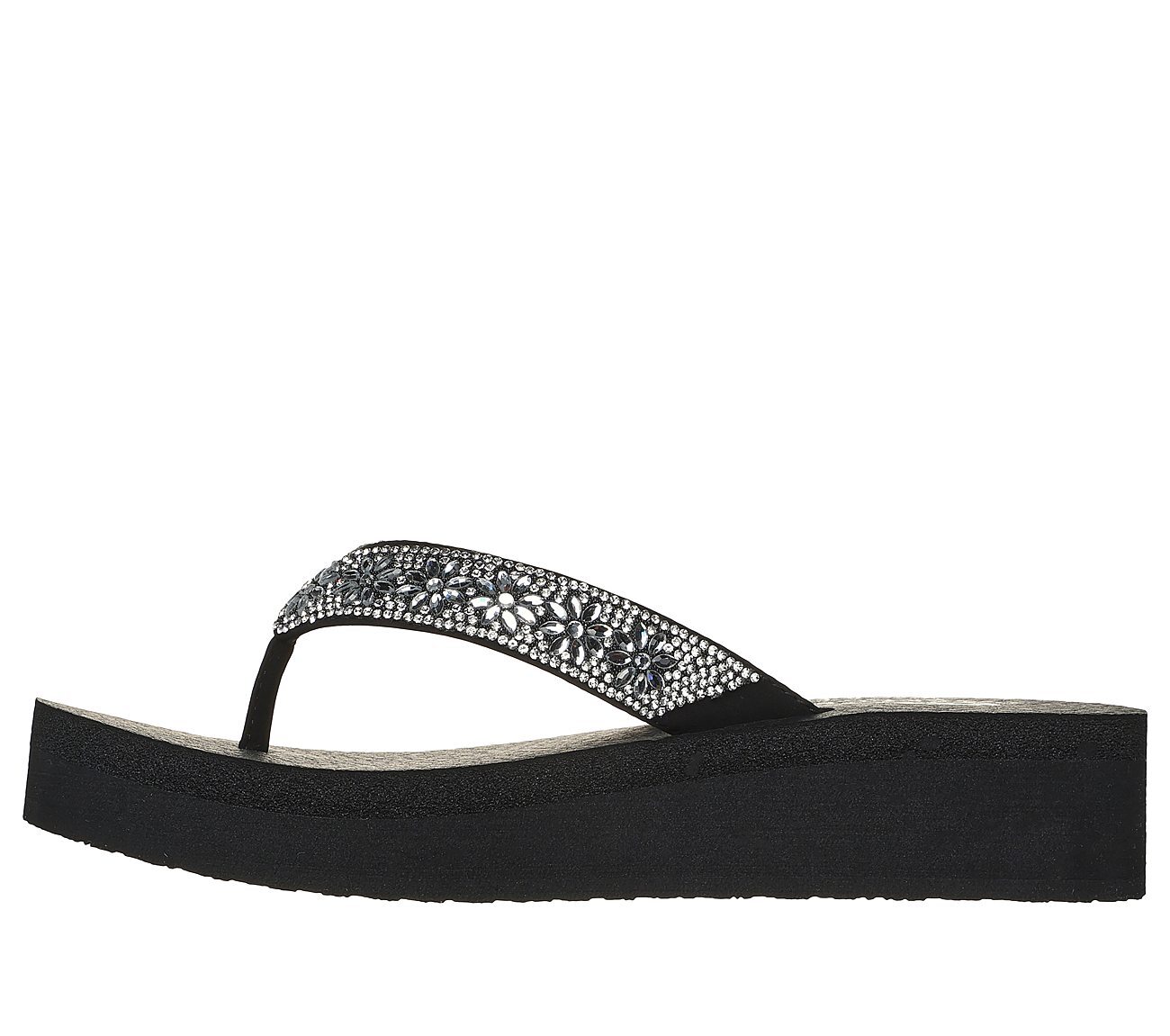 Skechers Γυναικείο Πέδιλο - Vinyasa-Wild Daisies - 119638-BLK - Black - Image 2