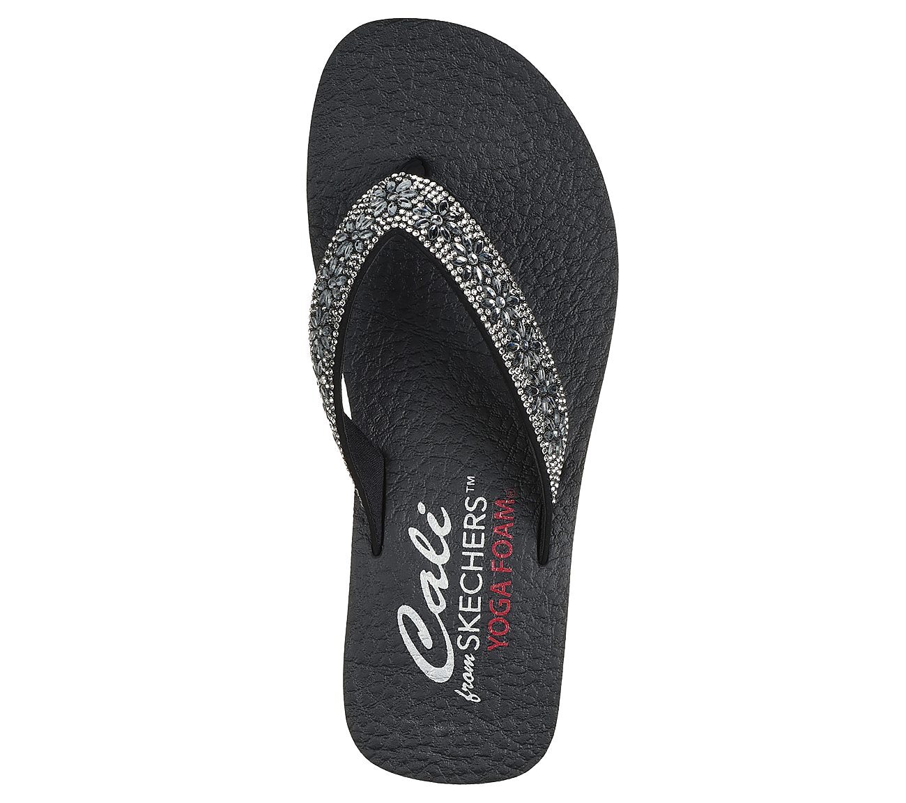 Skechers Γυναικείο Πέδιλο - Vinyasa-Wild Daisies - 119638-BLK - Black - Image 4