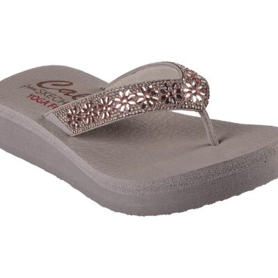 Skechers Γυναικείο Πέδιλο - Vinyasa-Wild Daisies - 119638-TPE - Beige