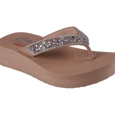 Skechers Γυναικείο Πέδιλο - Vinyasa-Butterfly Kiss - 119642-MOC - Mocha