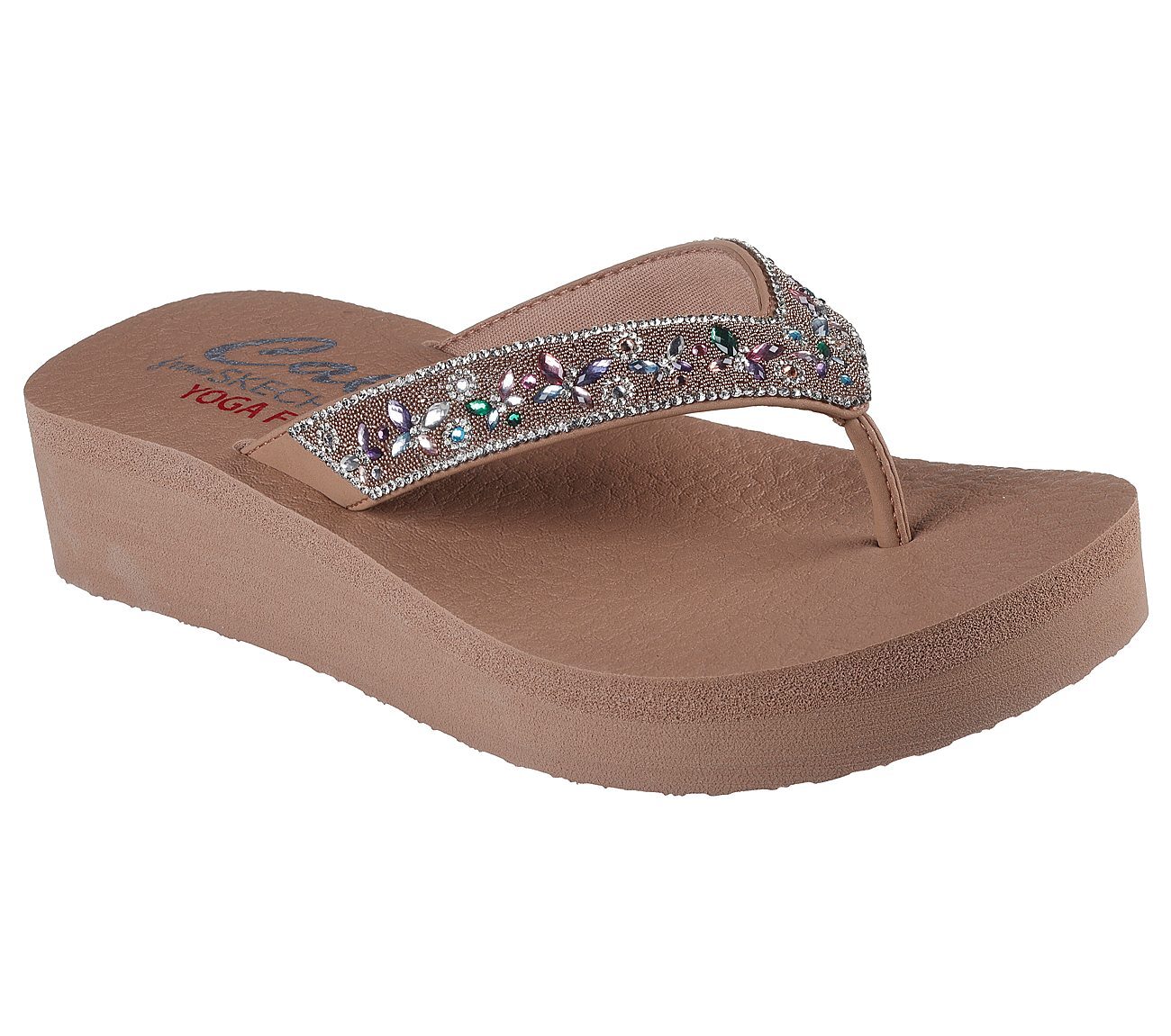 Skechers Γυναικείο Πέδιλο - Vinyasa-Butterfly Kiss - 119642-MOC - Mocha