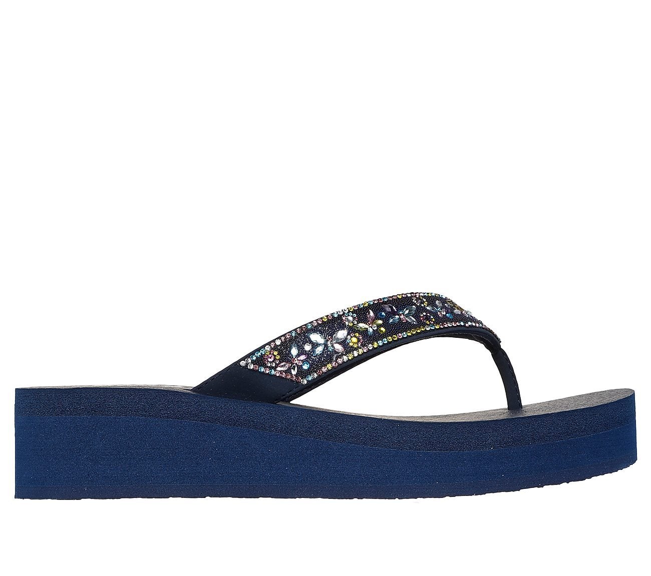 Skechers Γυναικείο Πέδιλο - Vinyasa-Butterfly Kiss - 119642-NVMT - Navy Multi - Image 2