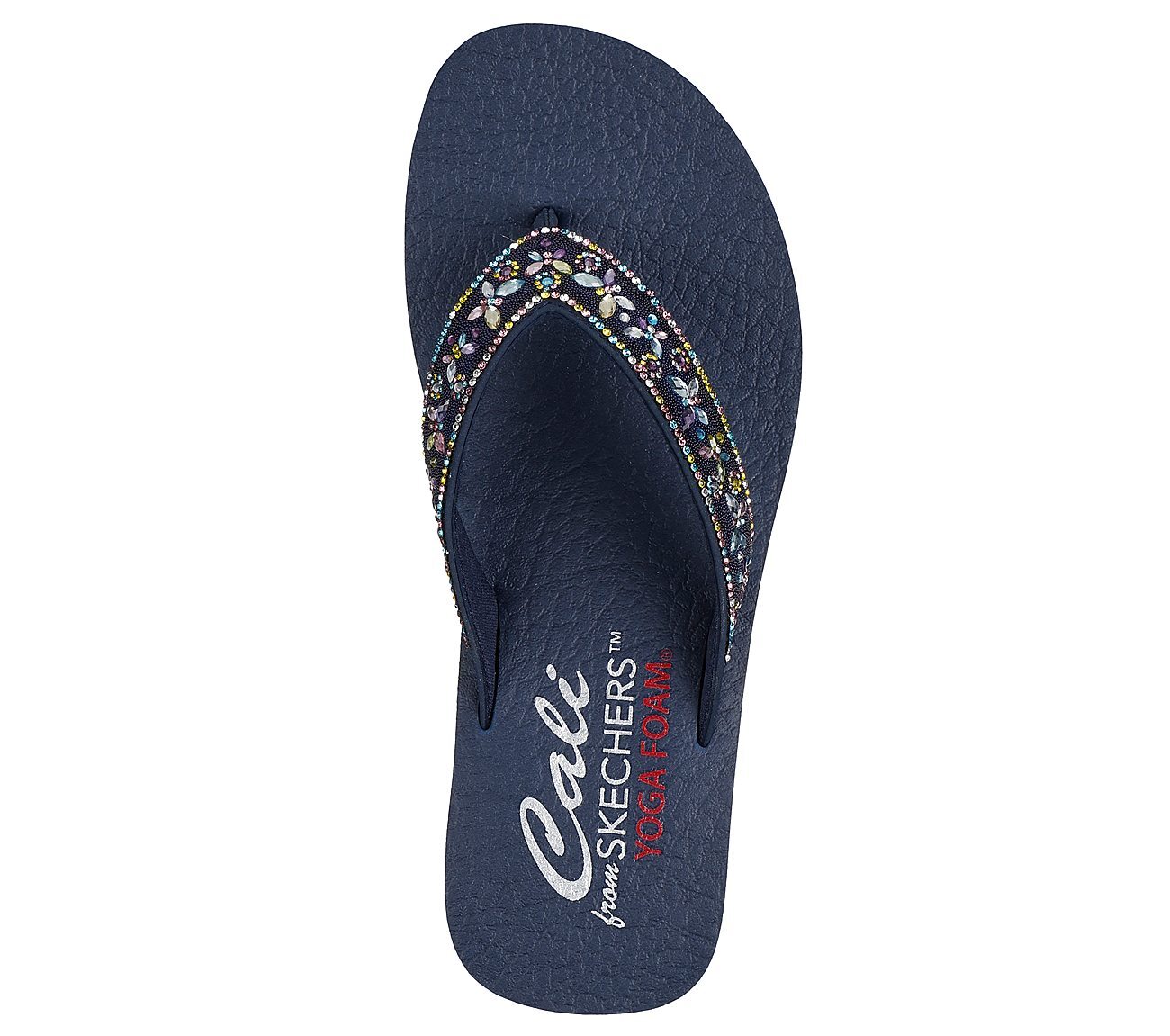 Skechers Γυναικείο Πέδιλο - Vinyasa-Butterfly Kiss - 119642-NVMT - Navy Multi - Image 3
