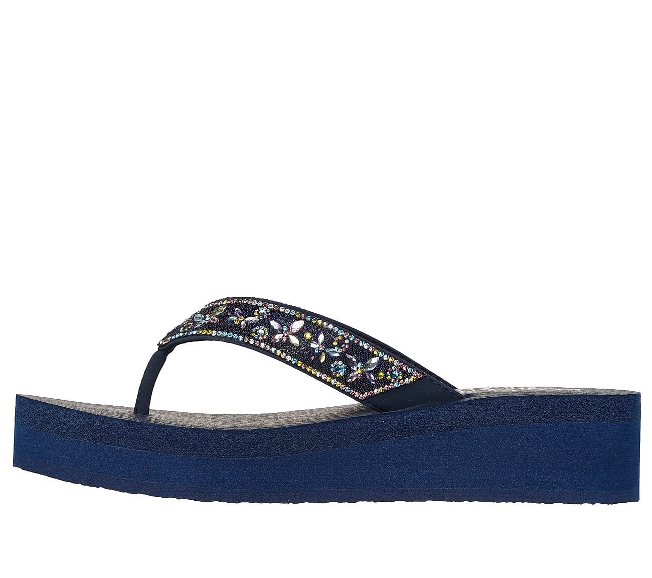 Skechers Γυναικείο Πέδιλο - Vinyasa-Butterfly Kiss - 119642-NVMT - Navy Multi - Image 5