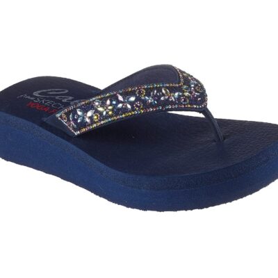 Skechers Γυναικείο Πέδιλο - Vinyasa-Butterfly Kiss - 119642-NVMT - Navy Multi