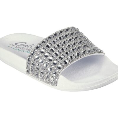 Skechers Γυναικεία Σαγιονάρα - Cali - Pop Ups - Everyday Glam - 119764-WHT - White