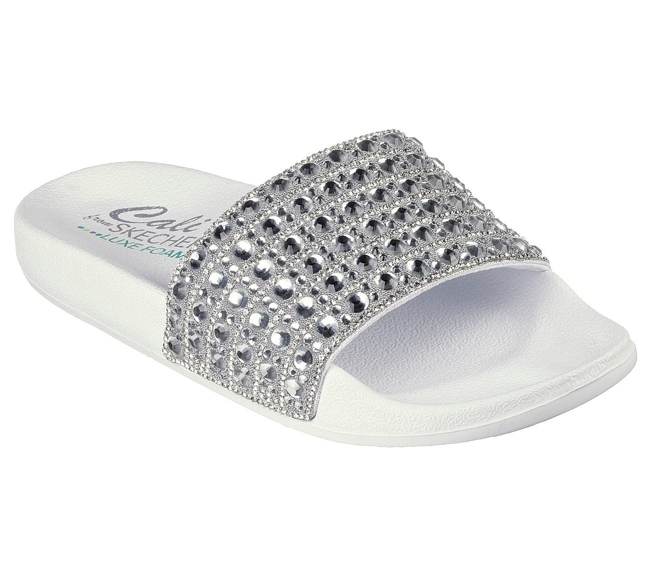Skechers Γυναικεία Σαγιονάρα - Cali - Pop Ups - Everyday Glam - 119764-WHT - White