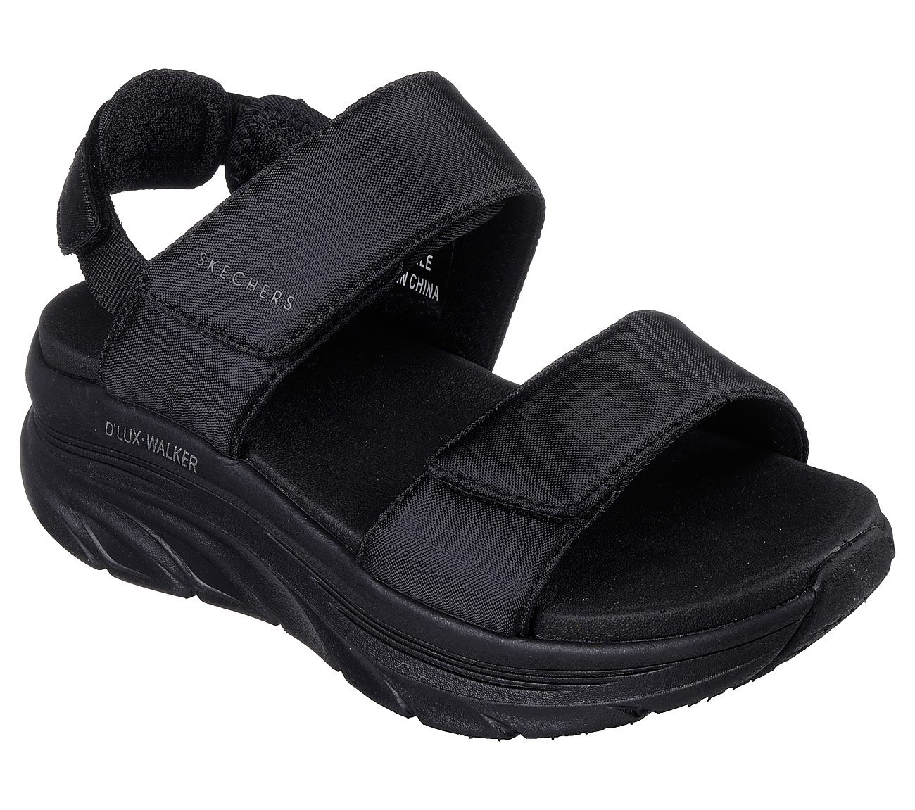 Skechers Γυναικείο Πέδιλο-Σανδάλι - Sport Comfort -Relaxed Fit: D Lux Walker - 119817-BBK - Black