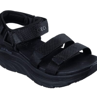 Skechers Γυναικείο Πέδιλο-Σανδάλι -Relaxed Fit: D Lux Walker - Going-Out Vibes - 119828-BBK - Black
