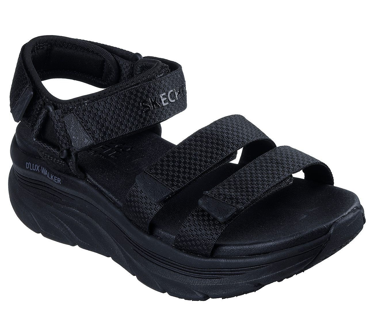 Skechers Γυναικείο Πέδιλο-Σανδάλι -Relaxed Fit: D Lux Walker - Going-Out Vibes - 119828-BBK - Black