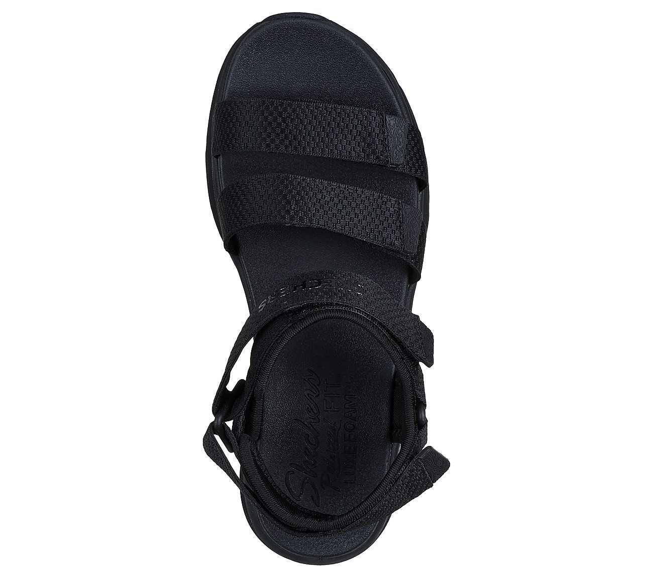 Skechers Γυναικείο Πέδιλο-Σανδάλι -Relaxed Fit: D Lux Walker - Going-Out Vibes - 119828-BBK - Black - Image 4