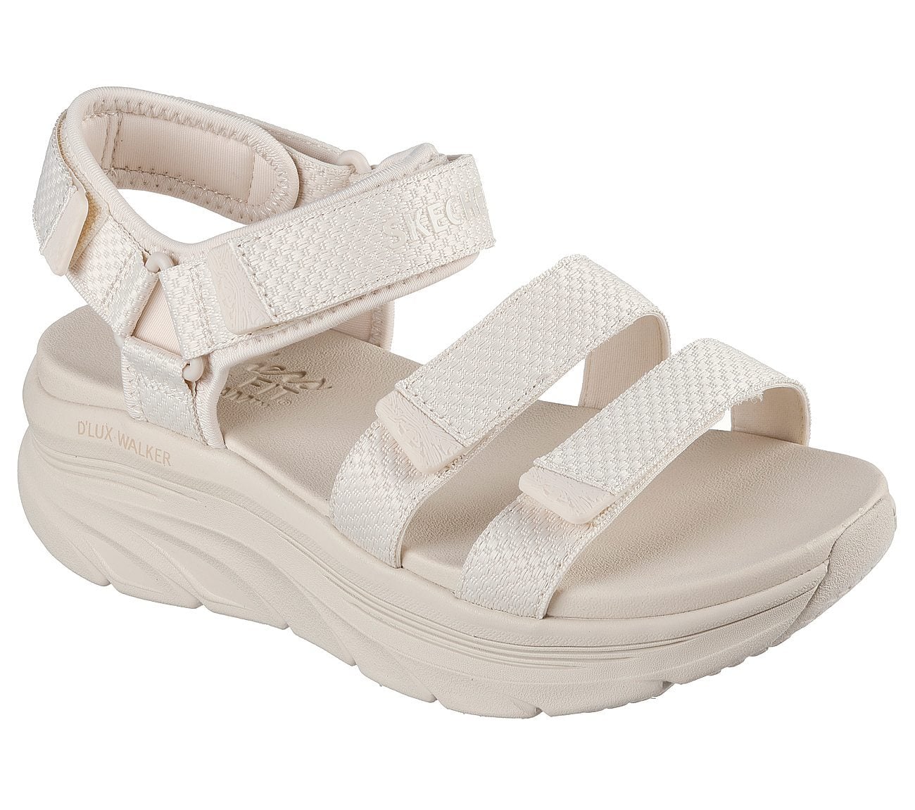 Skechers Γυναικείο Πέδιλο-Σανδάλι -Relaxed Fit: D Lux Walker - Going-Out Vibes - 119828-NAT- Beige