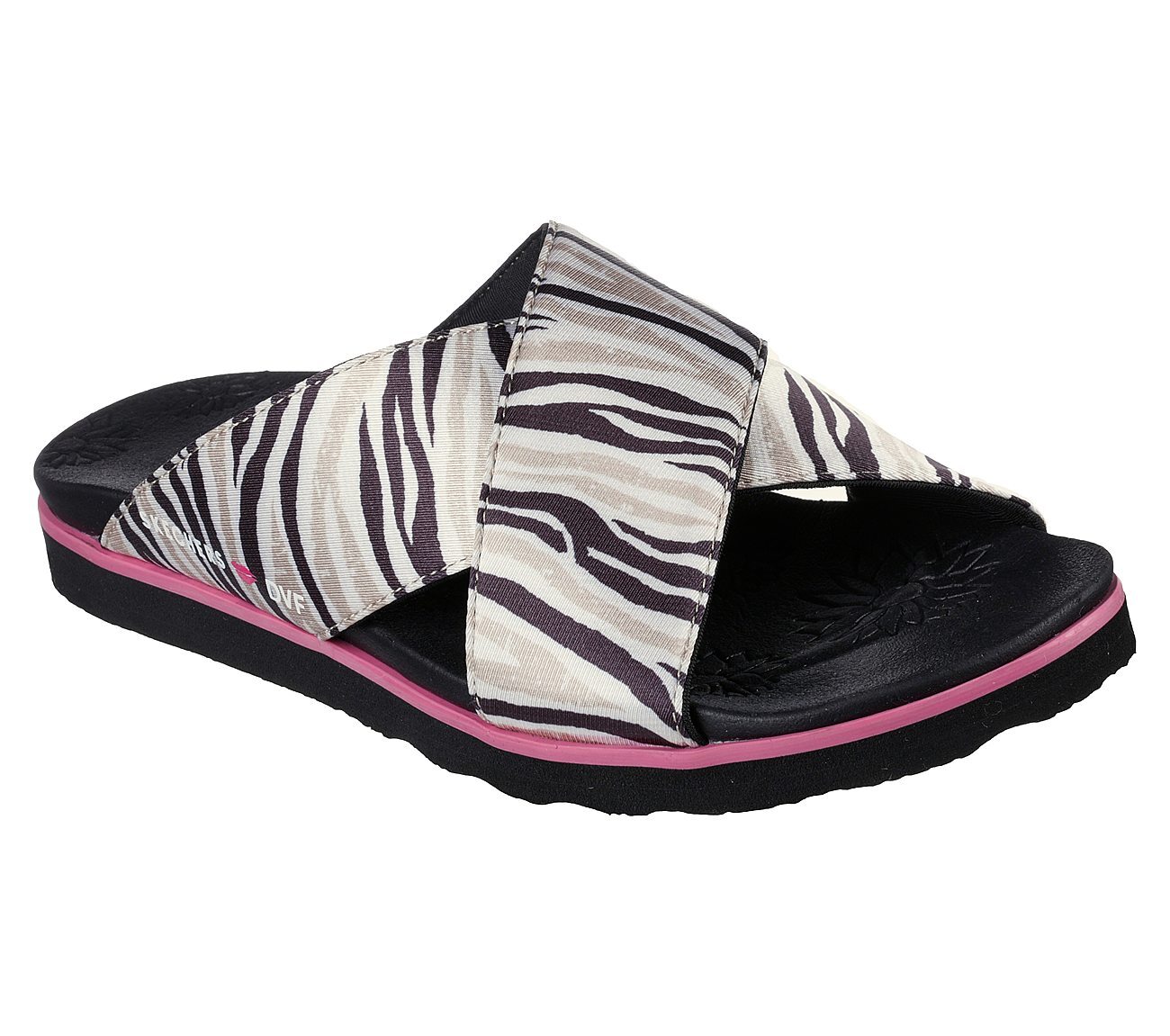 Skechers Γυναικεία Σαγιονάρα - Cali- DVF: Moon Keepers - Dazzle Walk - 119871-BKNT - Black-Beige