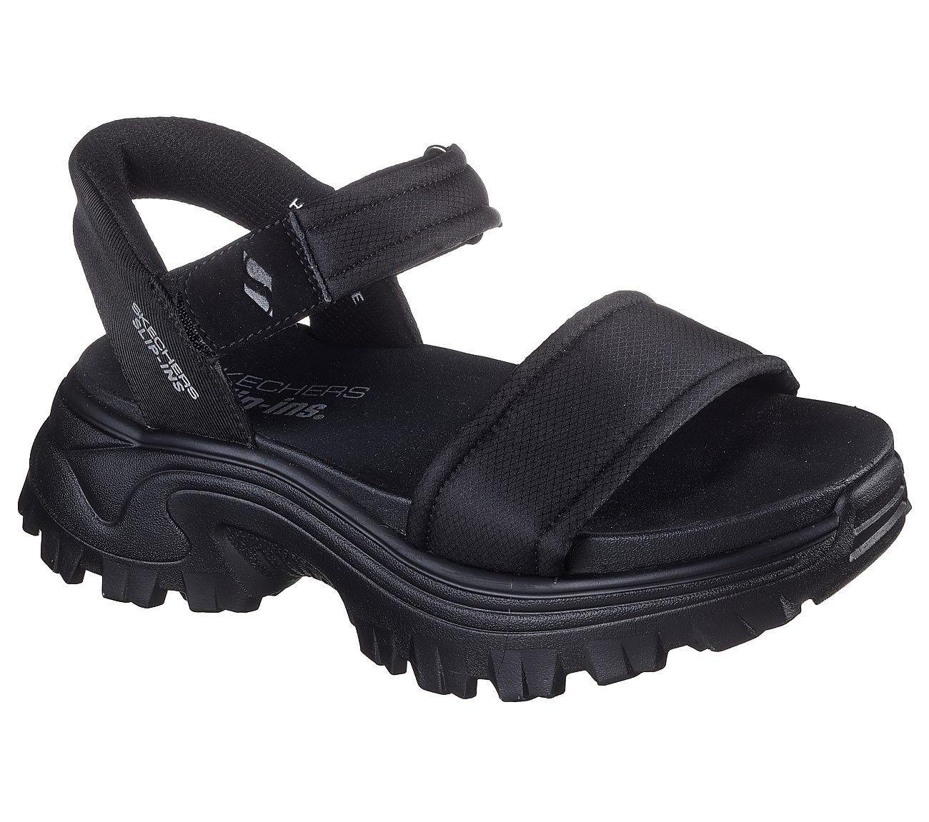 Skechers Γυναικείο Πέδιλο-Σανδάλι - Sport Comfort - Hi-Ryze - Inspirational Way - 119872-BBK- Black
