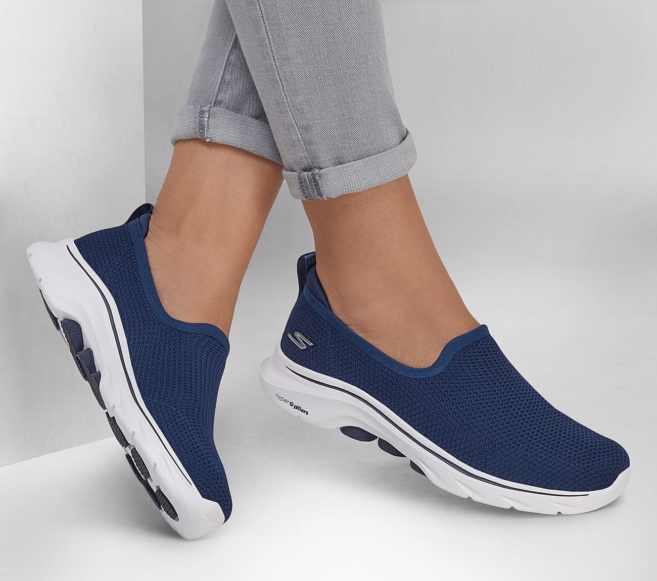 Skechers Γυναικείο Παπούτσι - Go Walk 7 - Ivy - 125218-NVW - Navy-White - Image 2