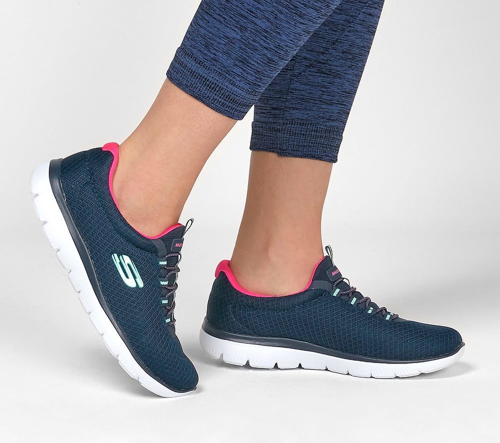 Skechers Παπούτσι Γυναικείο -Summits 12980-NVHP Navy/HOT Pink - Image 5