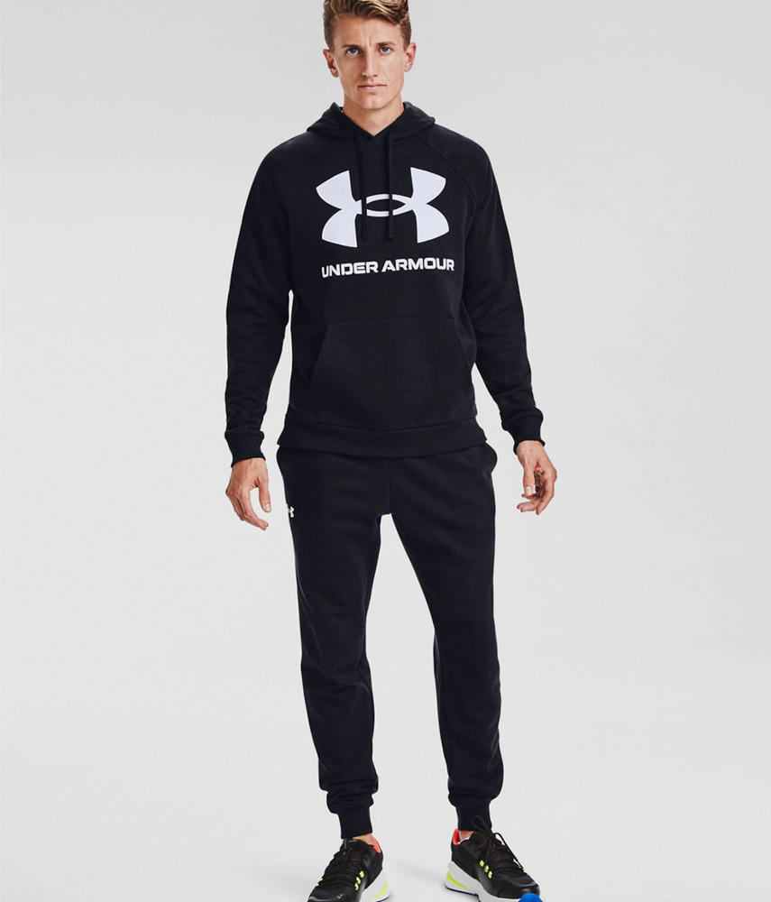 Under Armour Φούτερ ΜΕ Κουκούλα Rival Big Logo 1357093-001 BLACK - Image 3